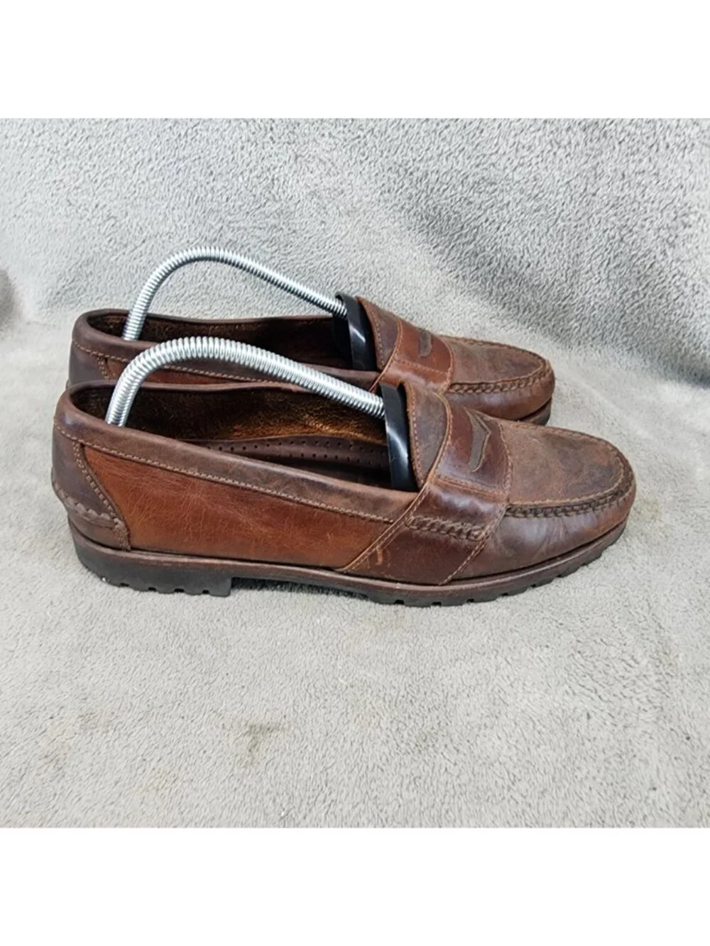 Cole Haan Shoes Mens Size 9 Country Brown Leather Slip On Loafers *Read*